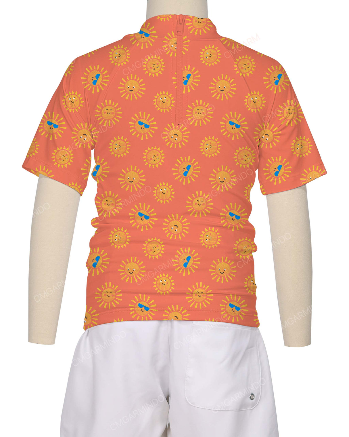 Short Sleeve Zip Back Raglan Rashie