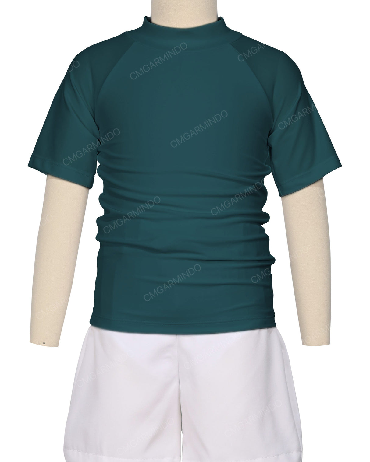 Short Sleeve Zip Back Raglan Rashie