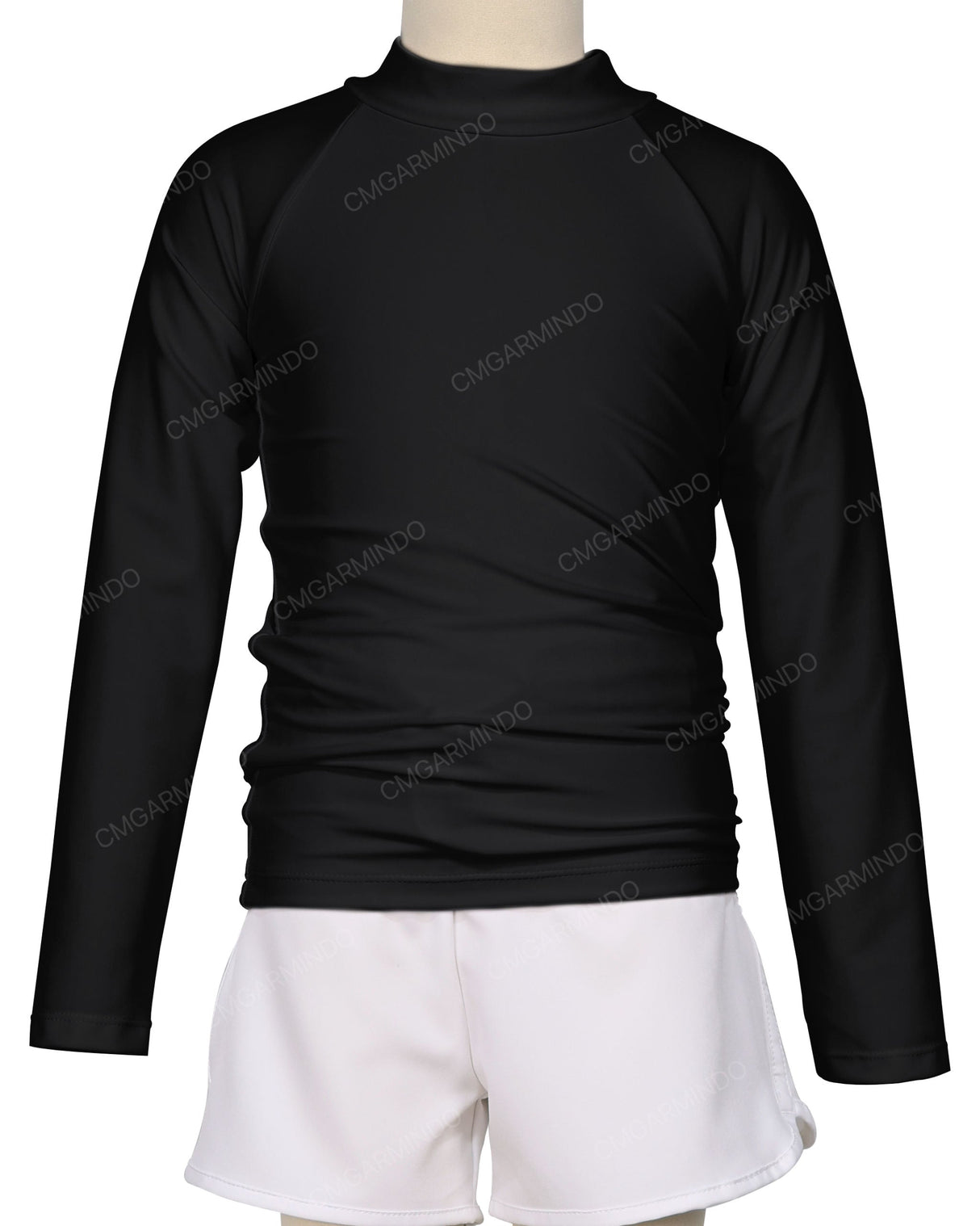 Long Sleeve Zip Back Raglan Rashie