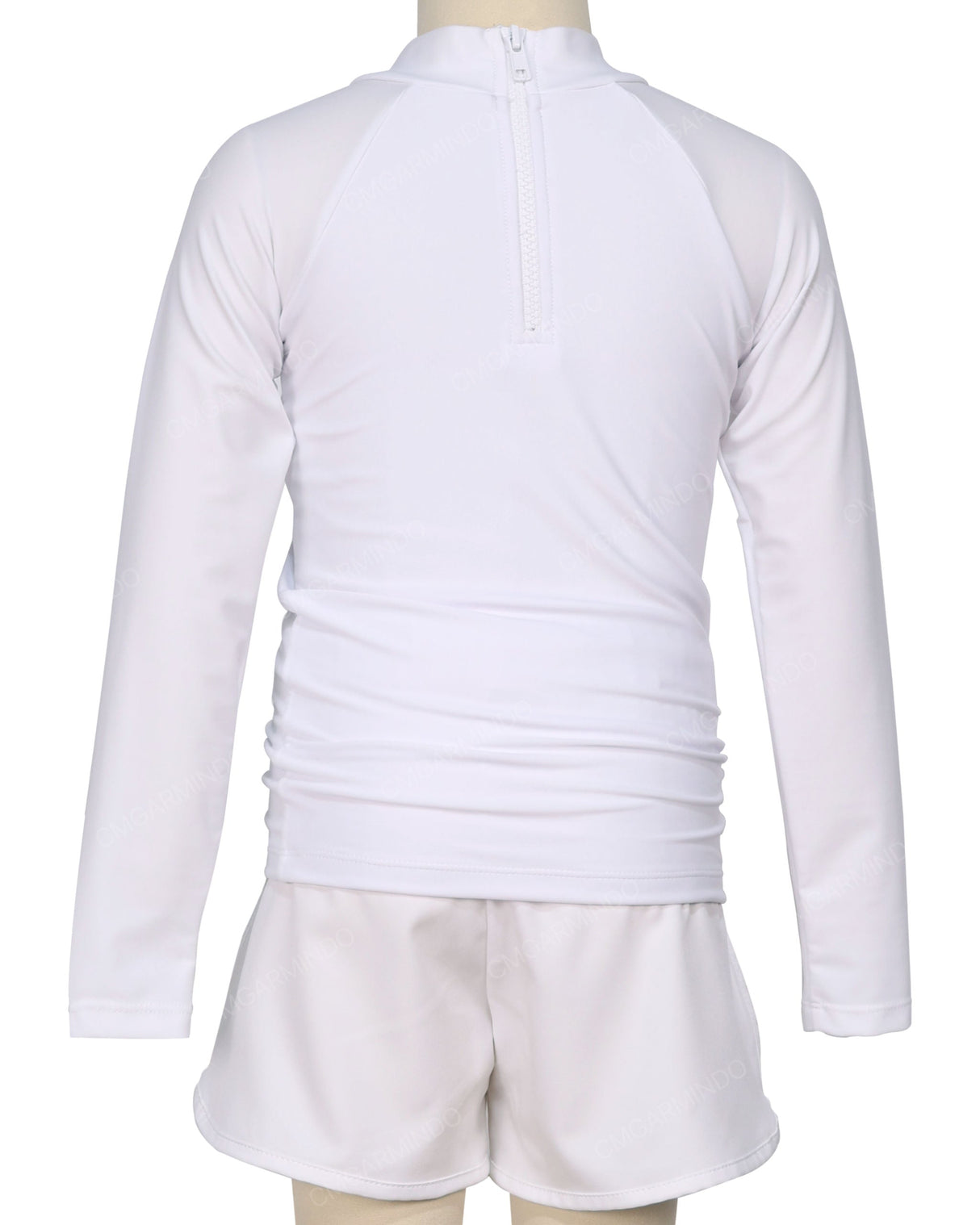 Long Sleeve Zip Back Raglan Rashie