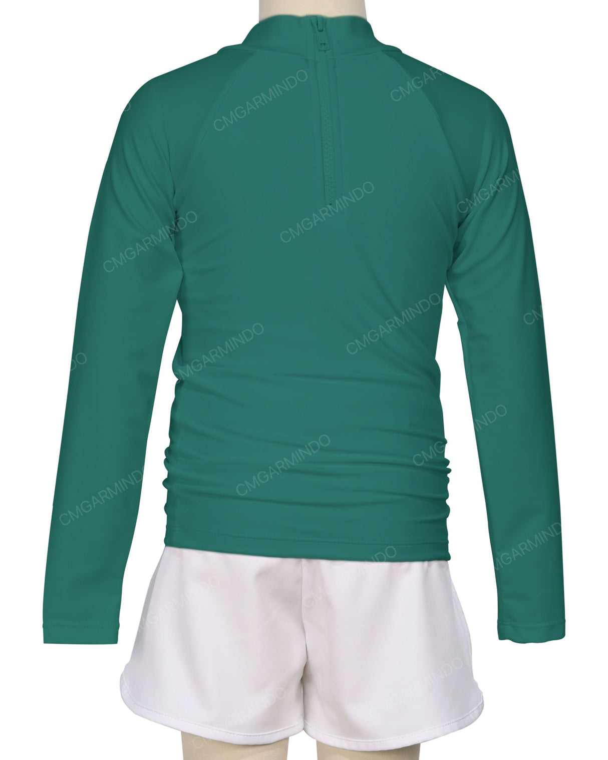 Long Sleeve Zip Back Raglan Rashie