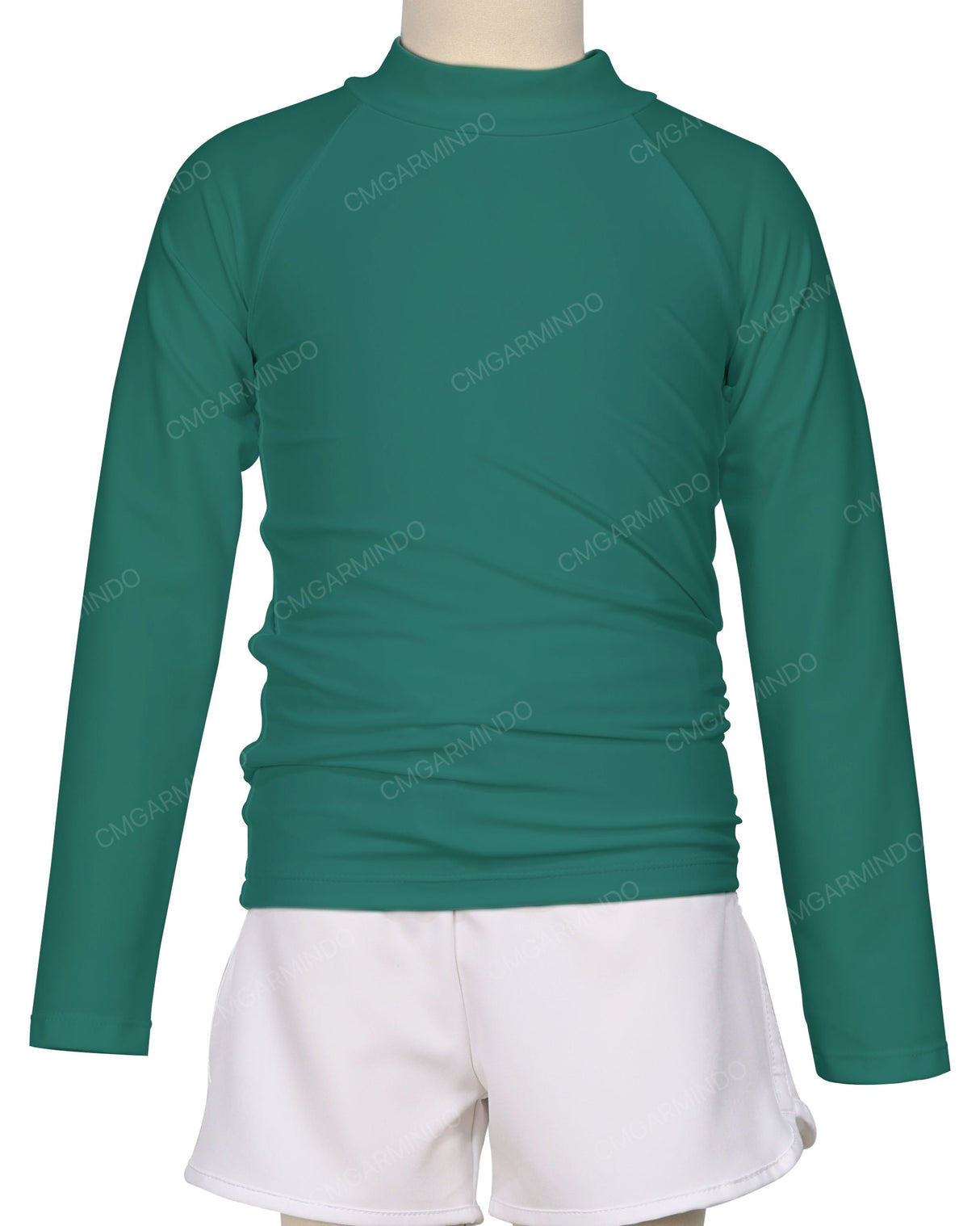 Long Sleeve Zip Back Raglan Rashie