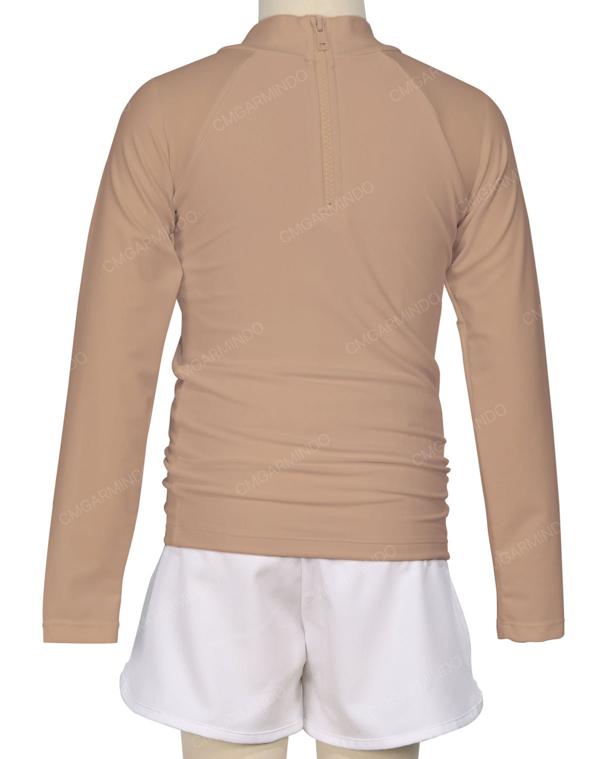 Long Sleeve Zip Back Raglan Rashie
