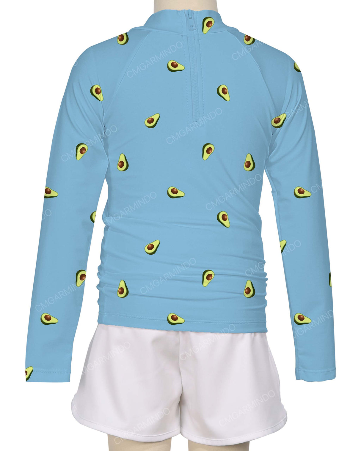 Long Sleeve Zip Back Raglan Rashie