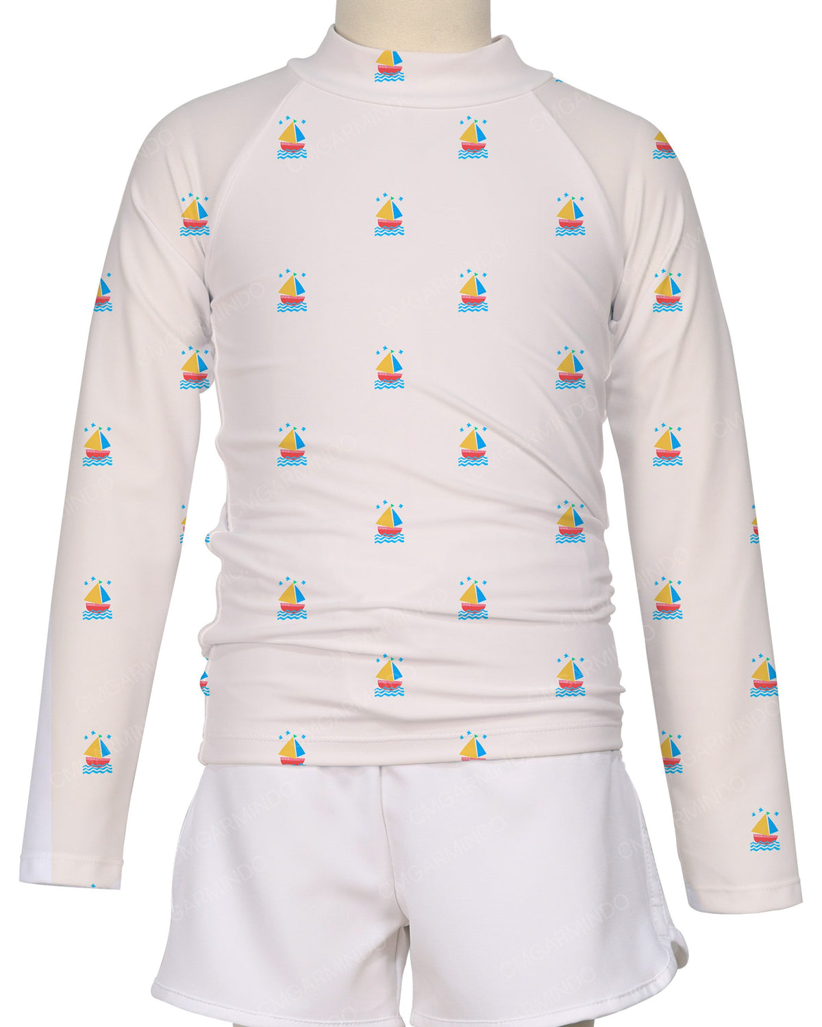 Long Sleeve Zip Back Raglan Rashie