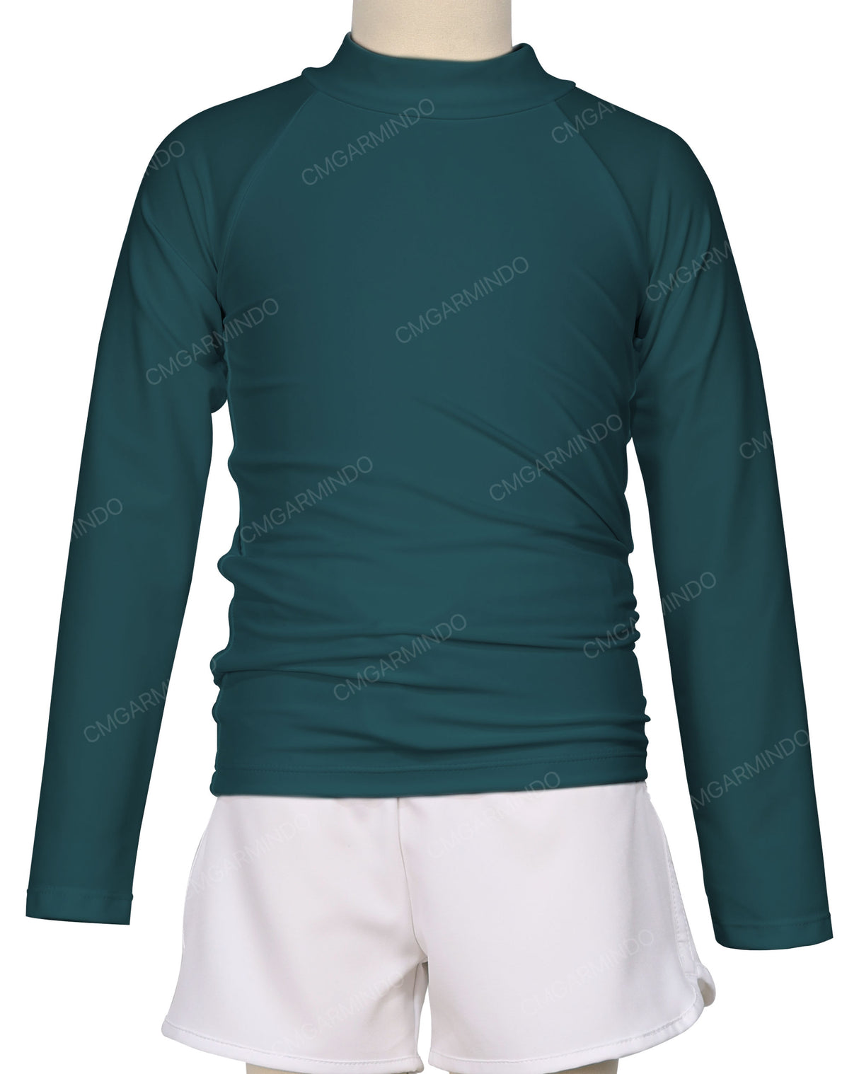 Long Sleeve Zip Back Raglan Rashie