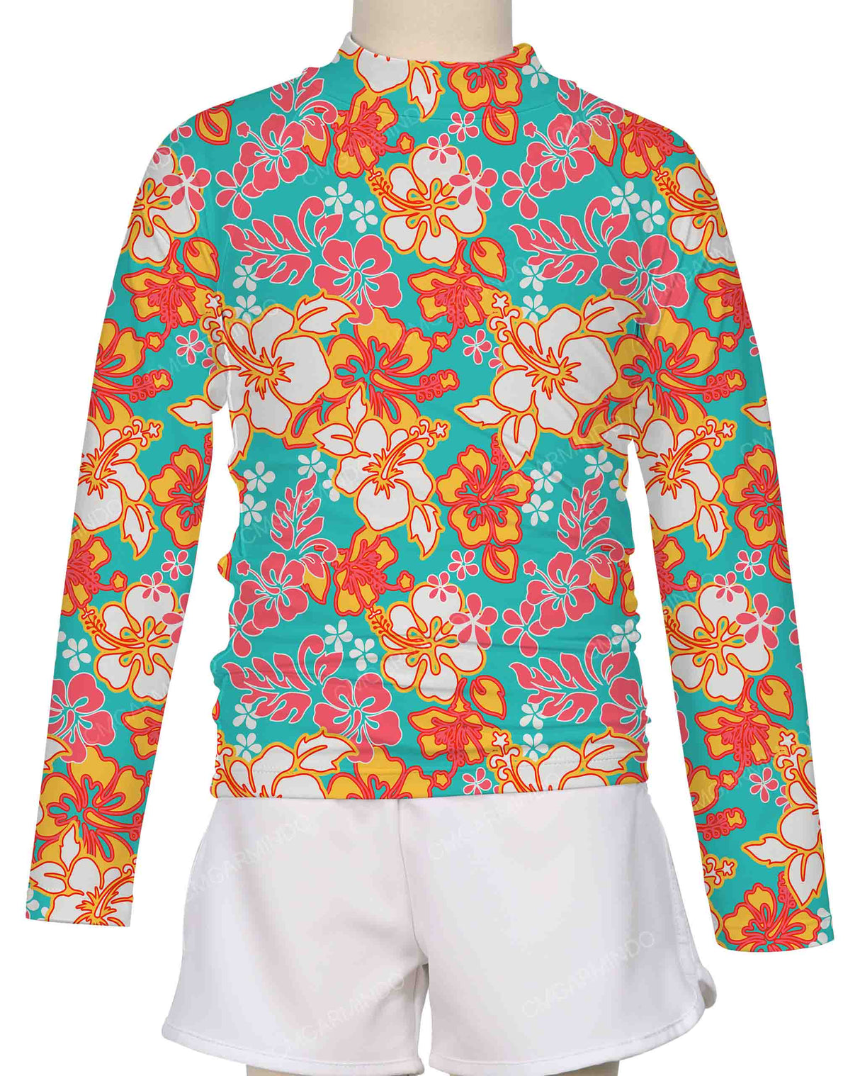 Long Sleeve Zip Back Raglan Rashie