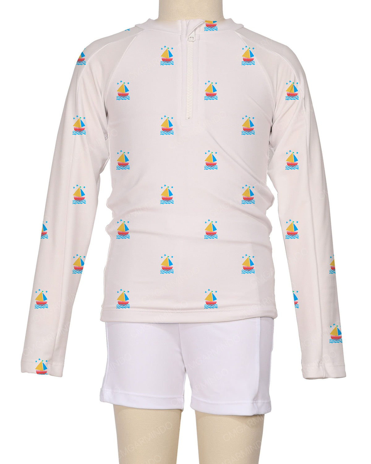 Long Sleeve Panel Raglan Rashie Top