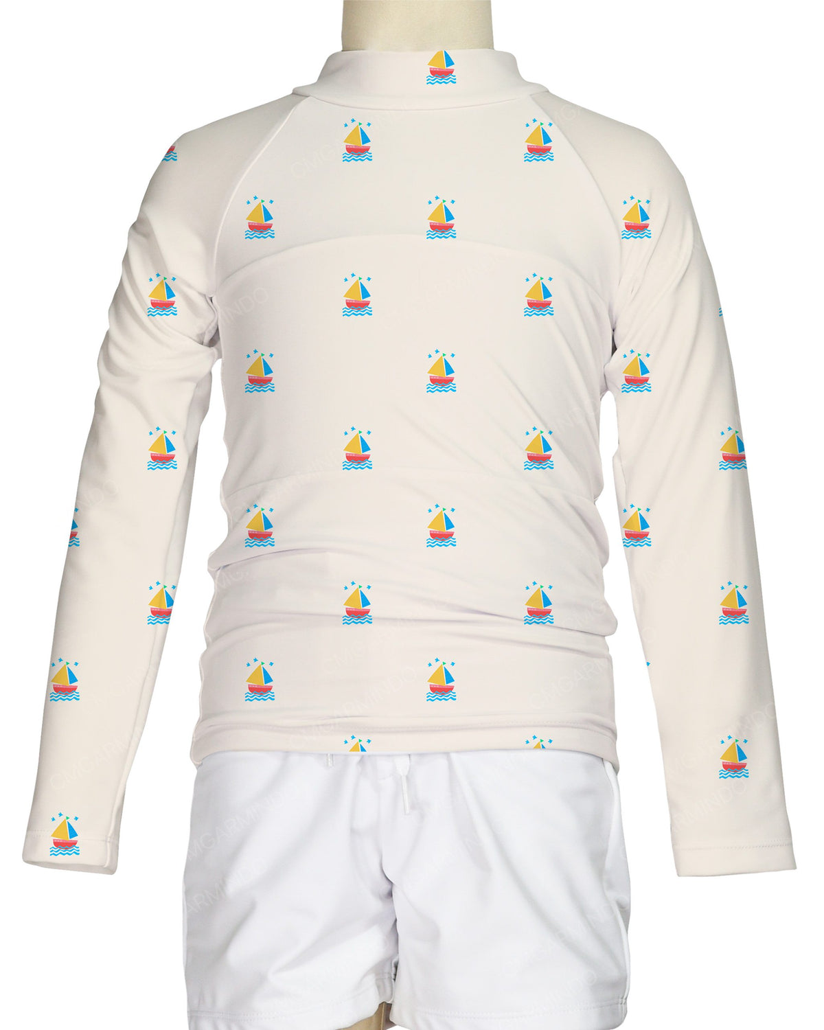 Long Sleeve Chest Panel Raglan Rashie