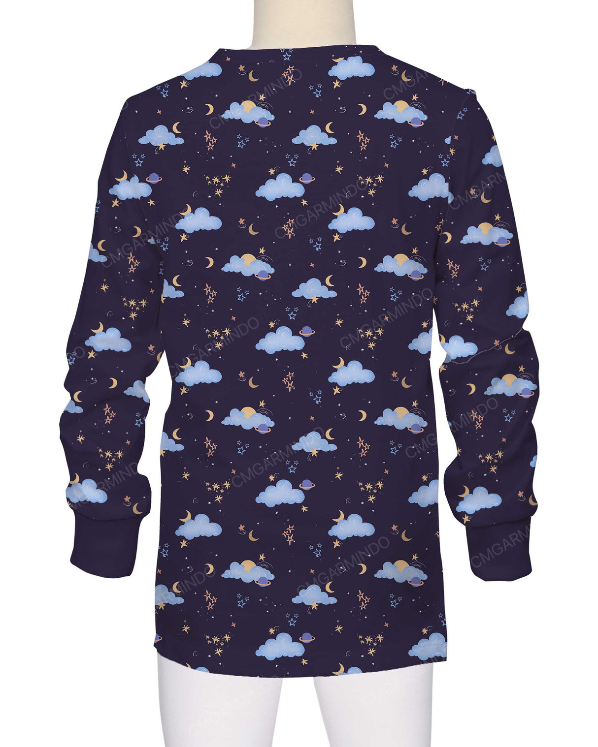 Long Sleeve Crew Neck Pyjama Top