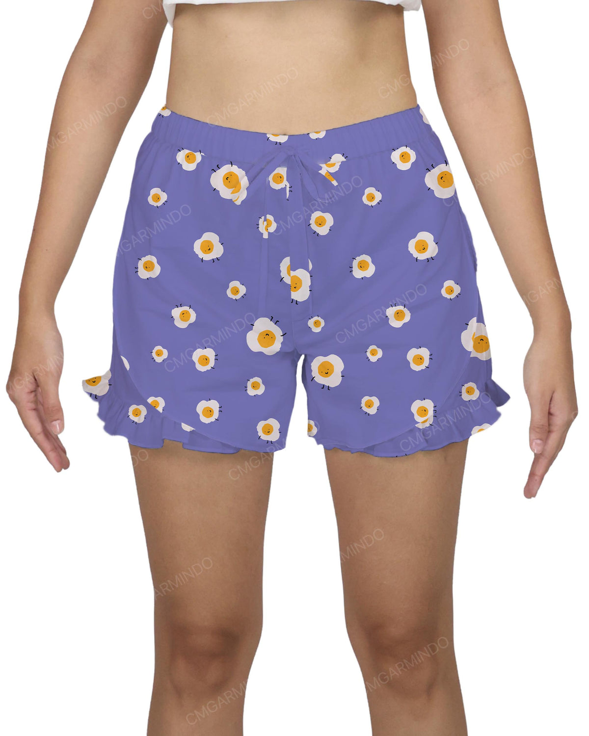 Ruffle Dolphin Hem Shorts