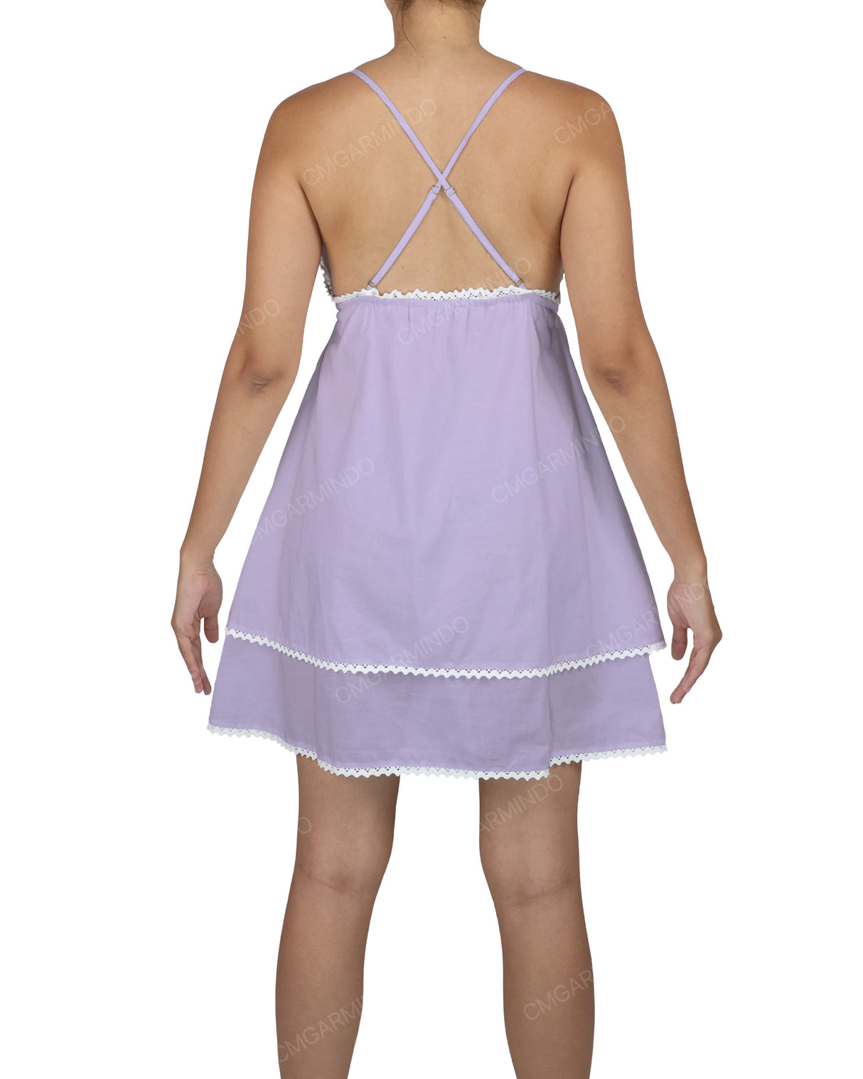 V-Neck Tiered Mini Sleep Dress