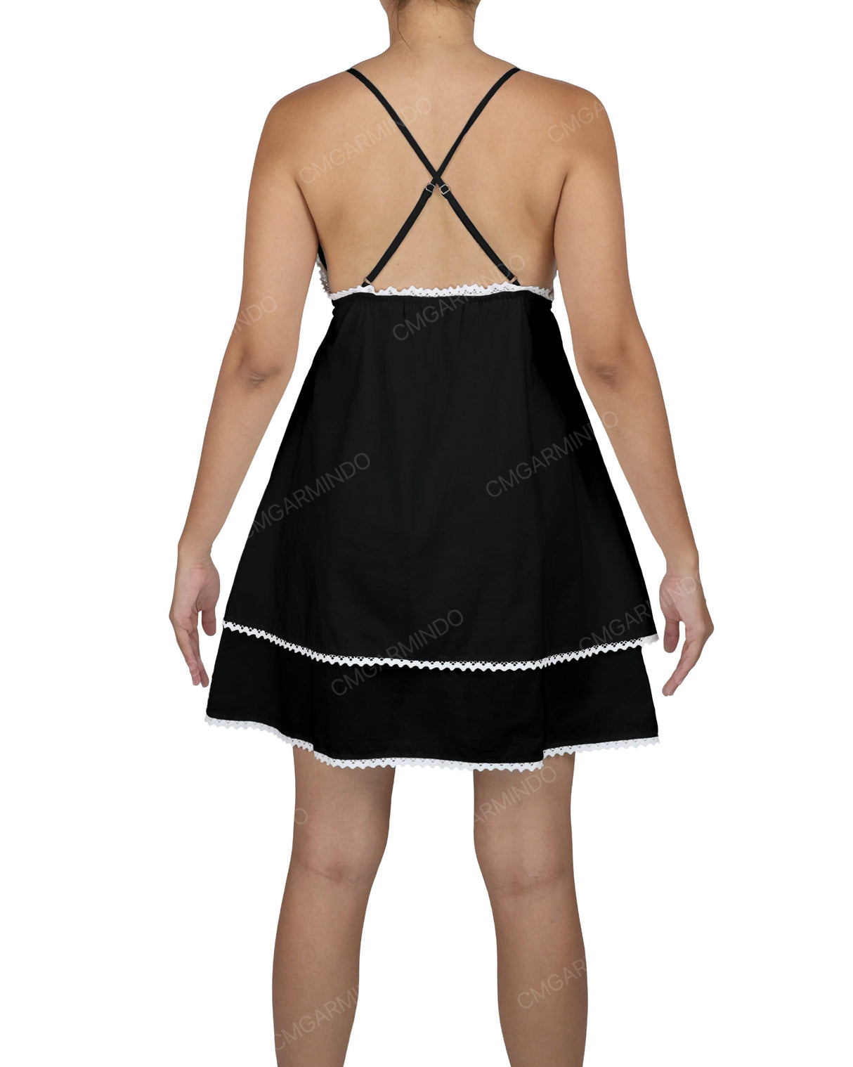 V-Neck Tiered Mini Sleep Dress