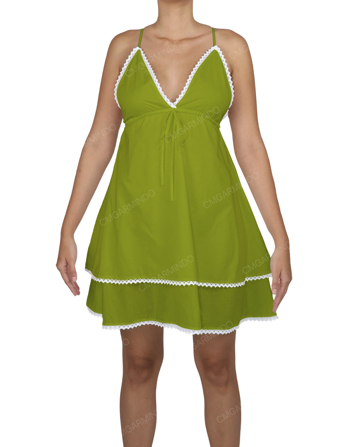 V-Neck Tiered Mini Sleep Dress