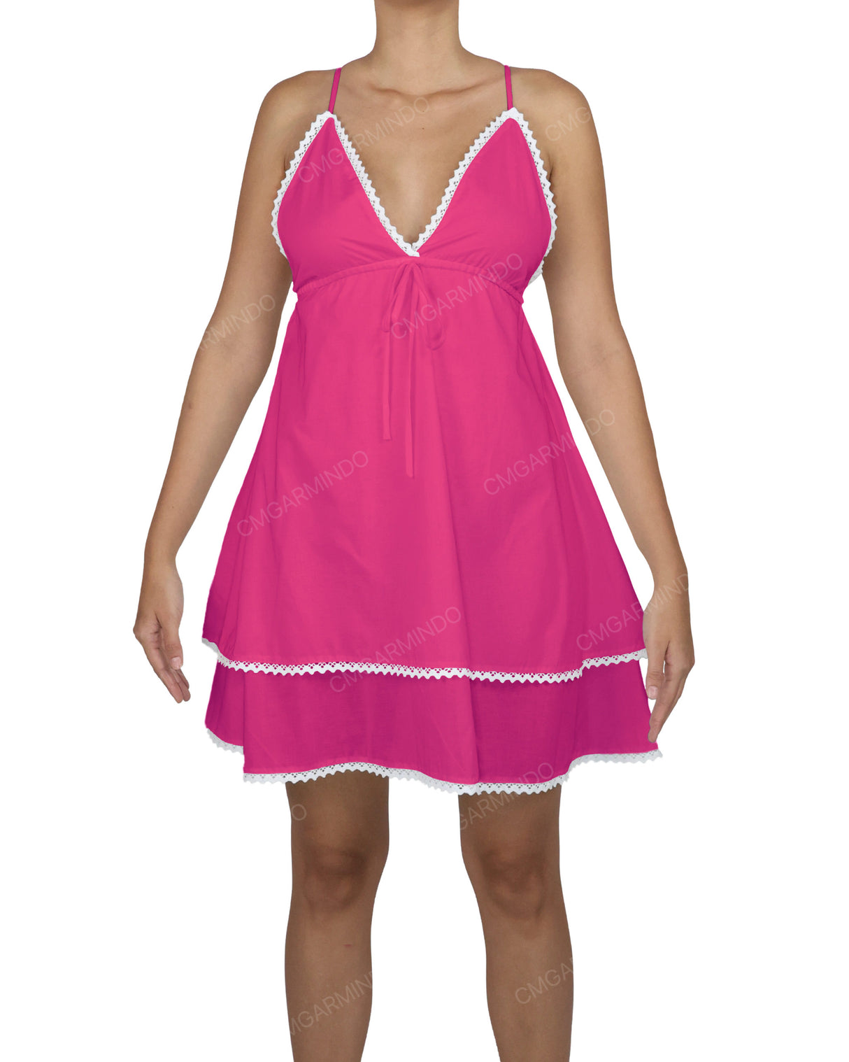 V-Neck Tiered Mini Sleep Dress