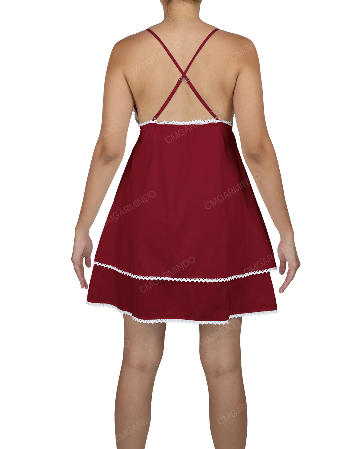 V-Neck Tiered Mini Sleep Dress