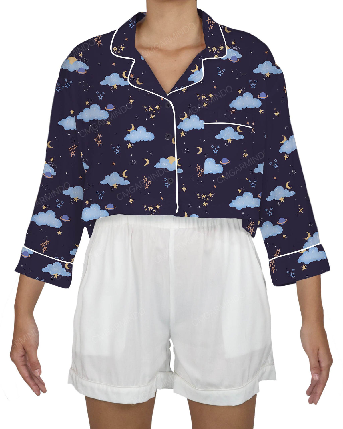 Oversized Short Sleeve Pyjama Top