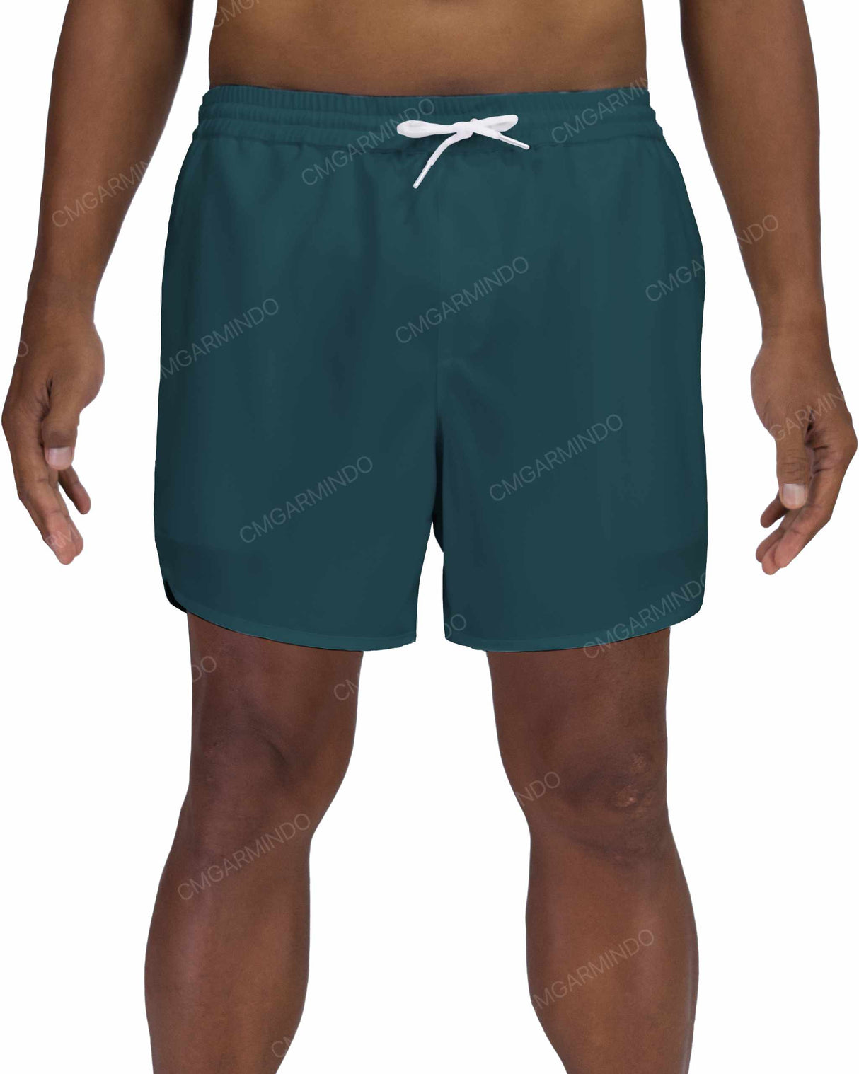15" Elastic Waist Dolphin Hem Swimshorts
