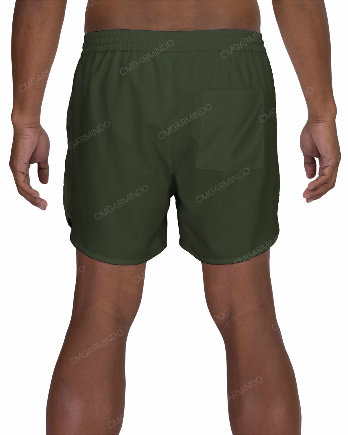 15" Elastic Waist Dolphin Hem Swimshorts