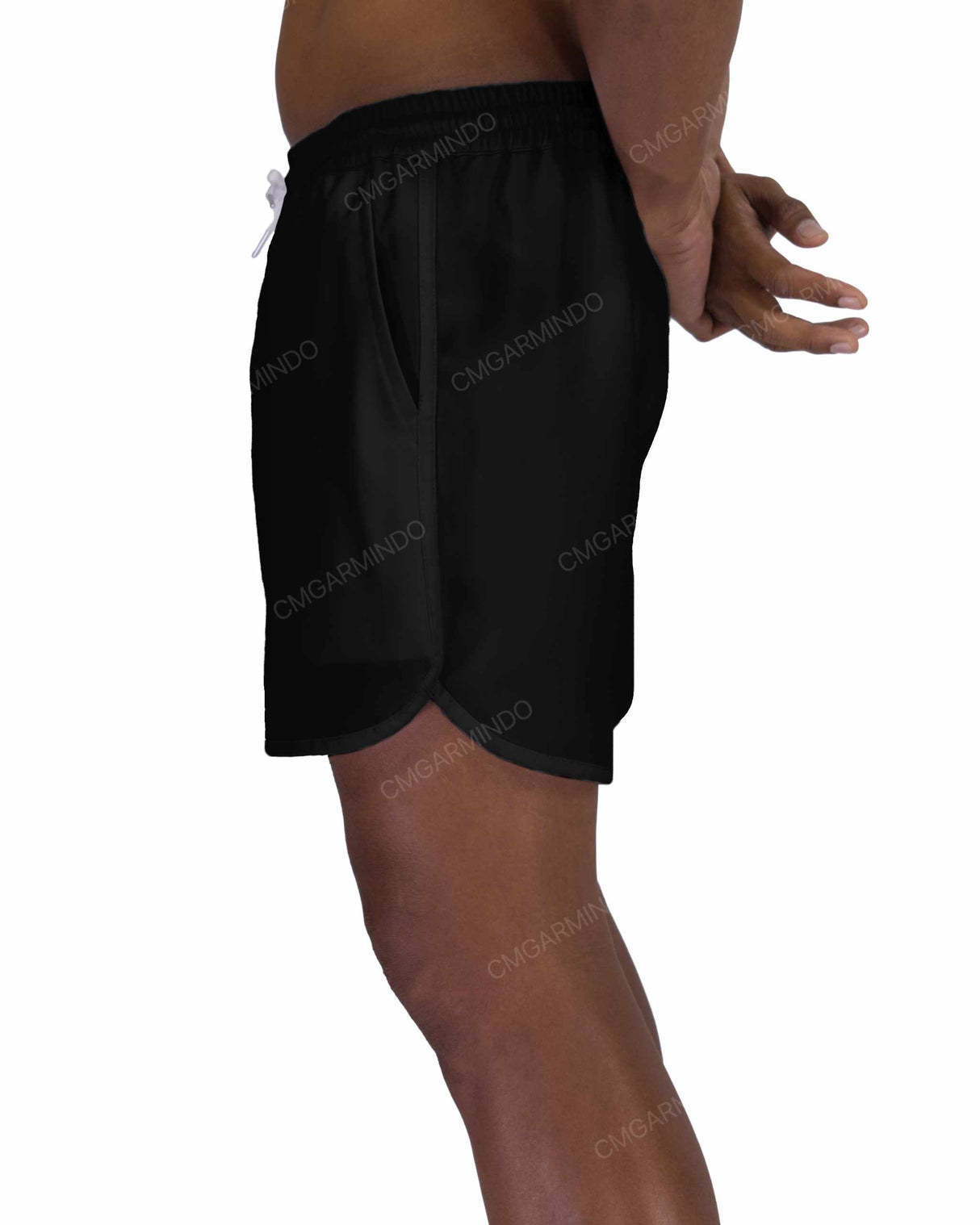 15" Elastic Waist Dolphin Hem Swimshorts
