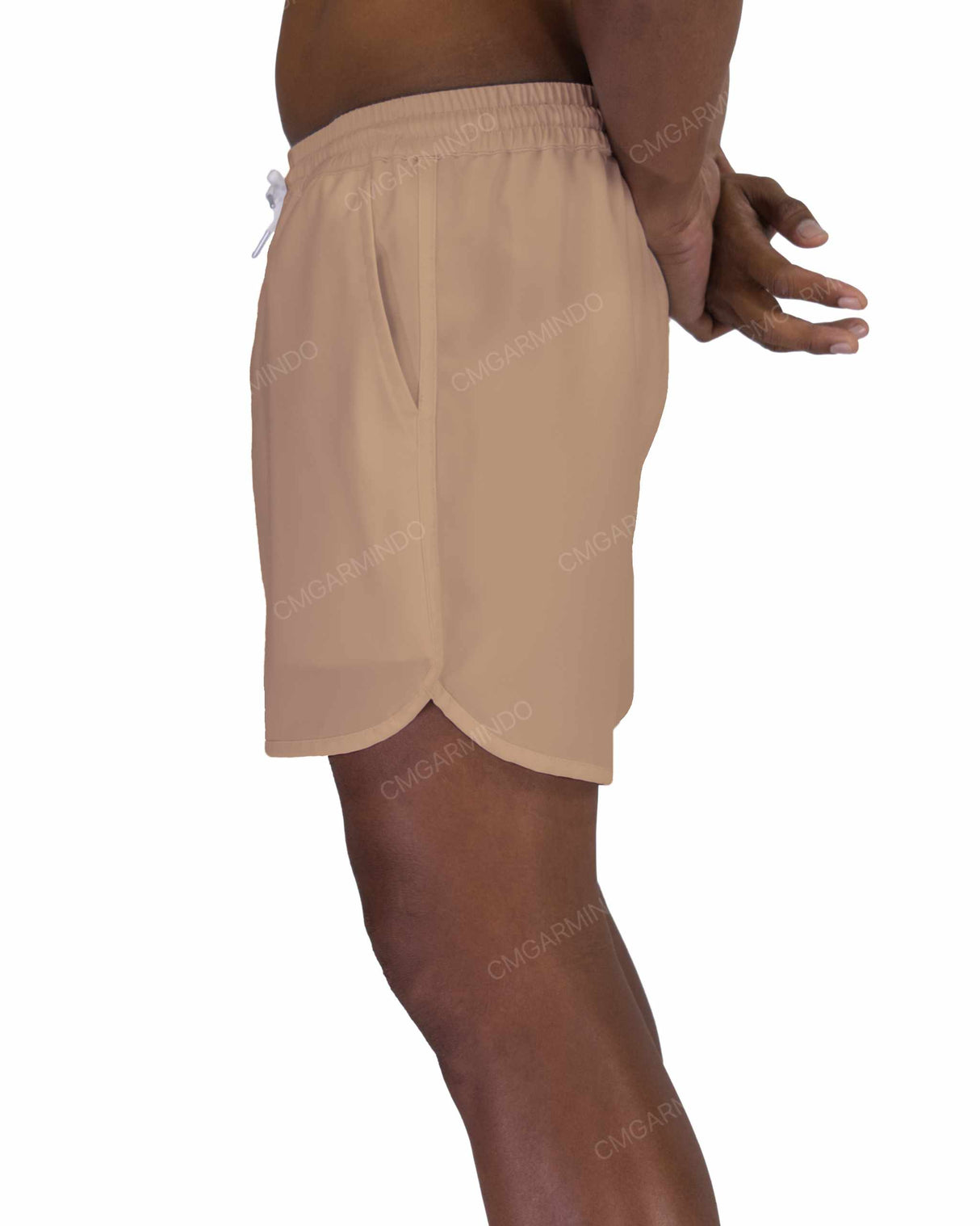 15" Elastic Waist Dolphin Hem Swimshorts