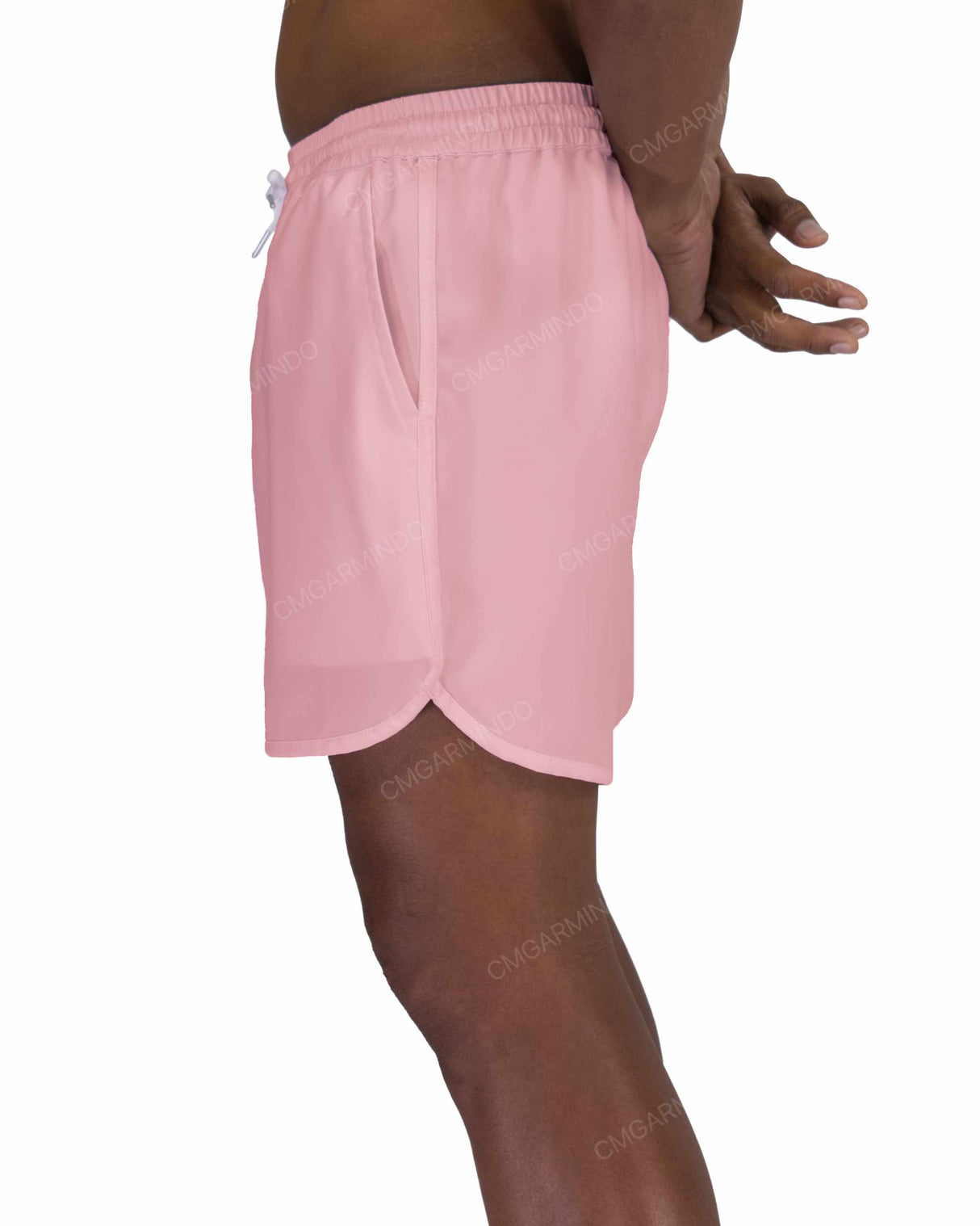 15" Elastic Waist Dolphin Hem Swimshorts