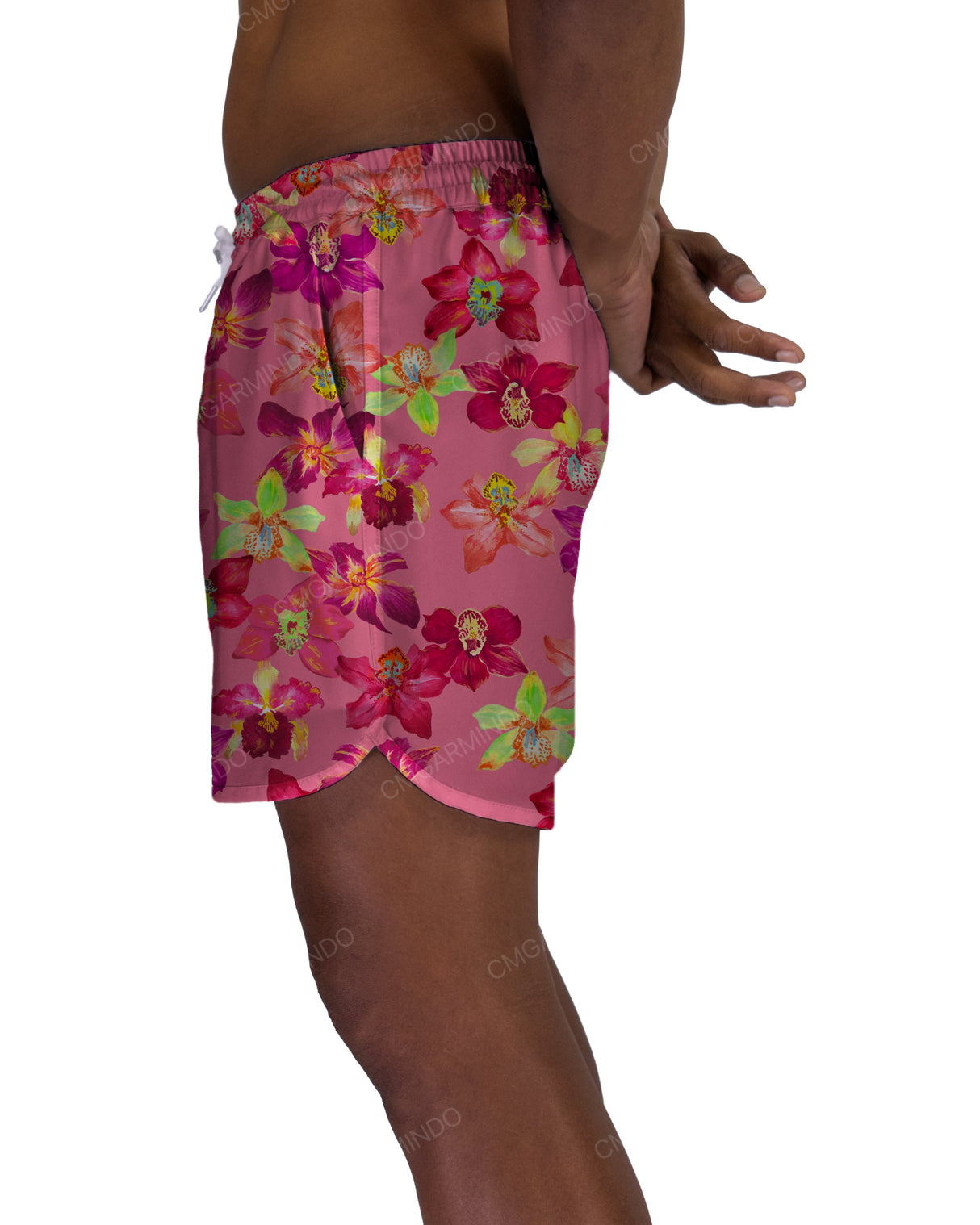 15" Elastic Waist Dolphin Hem Swimshorts