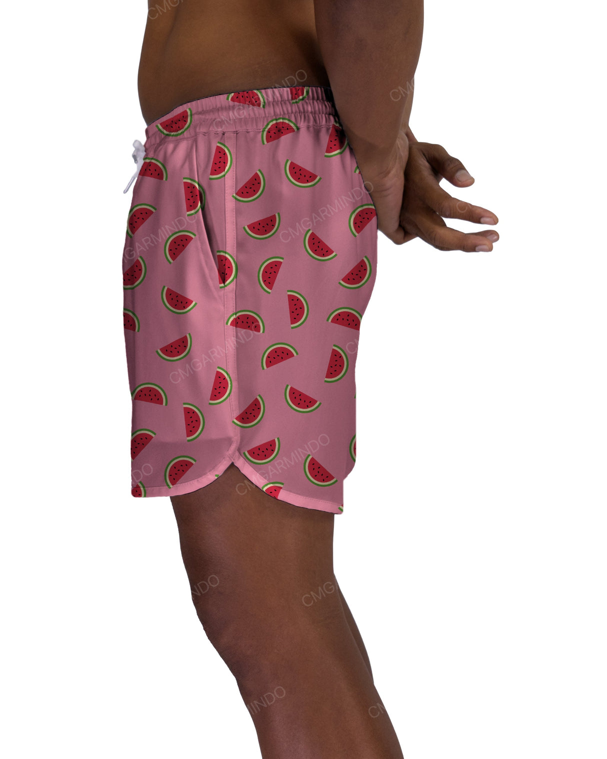 15" Elastic Waist Dolphin Hem Swimshorts