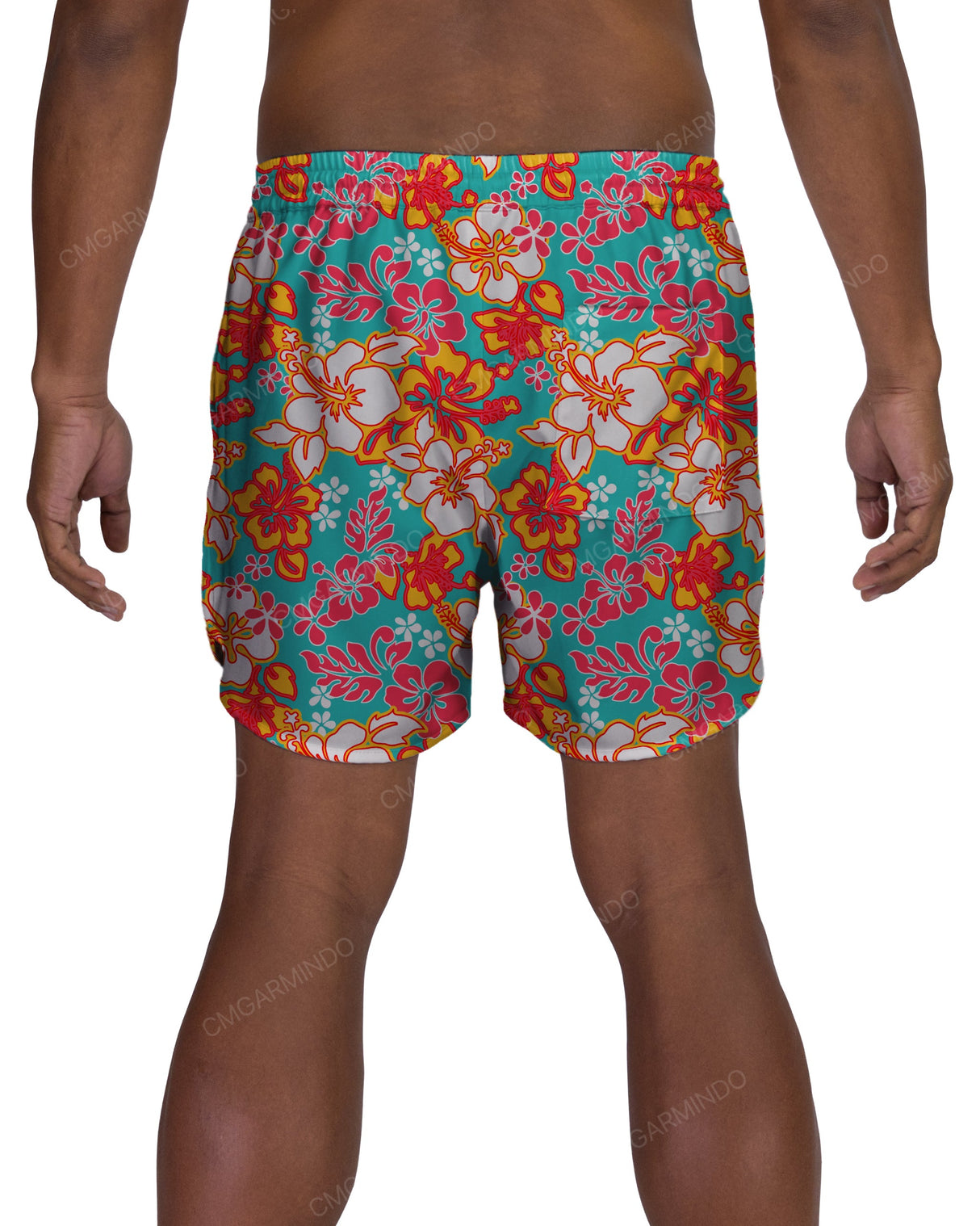 15" Elastic Waist Dolphin Hem Swimshorts