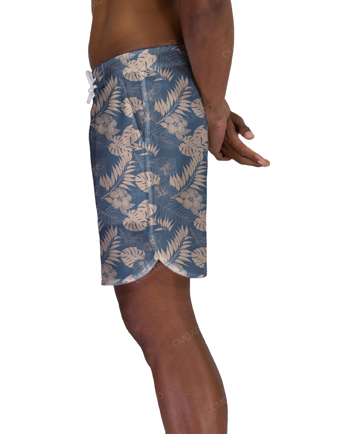 17" Fixed Waist Dolphin Hem Boardshorts