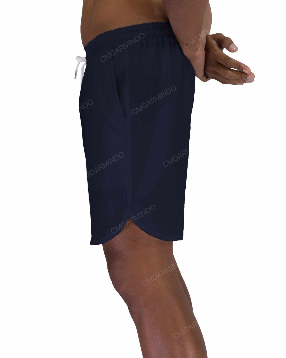 17" Elastic Waist Dolphin Hem Swimshorts