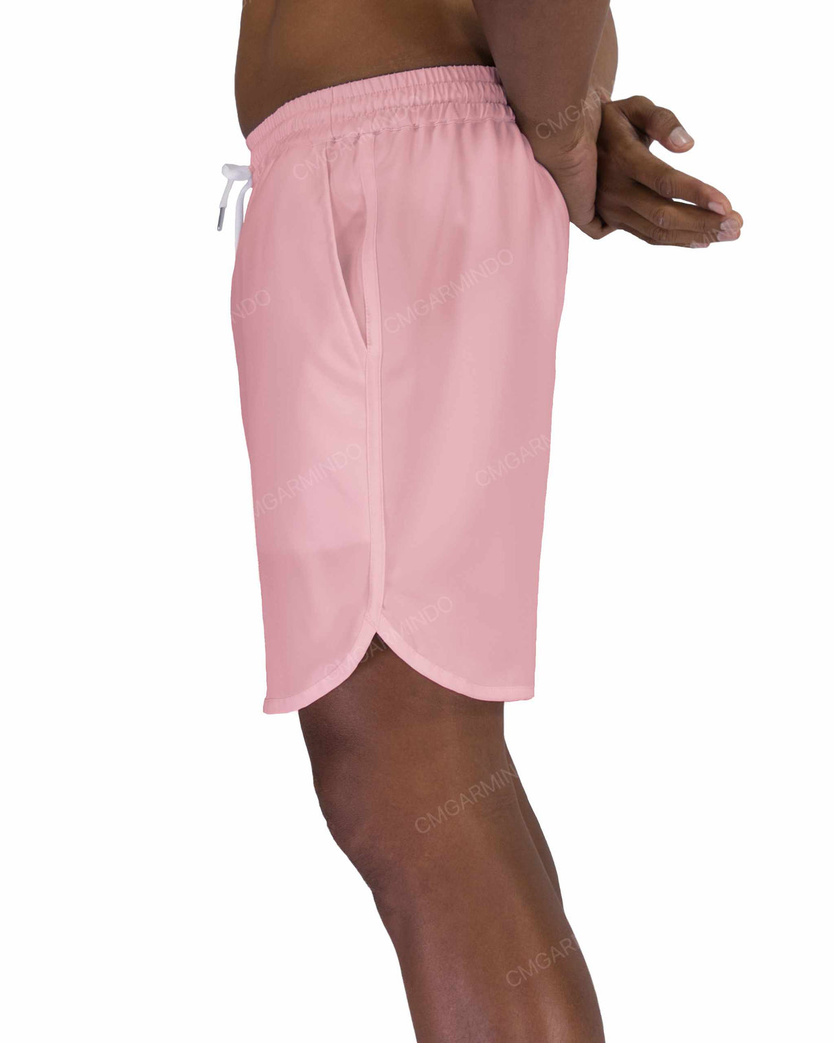 17" Elastic Waist Dolphin Hem Swimshorts