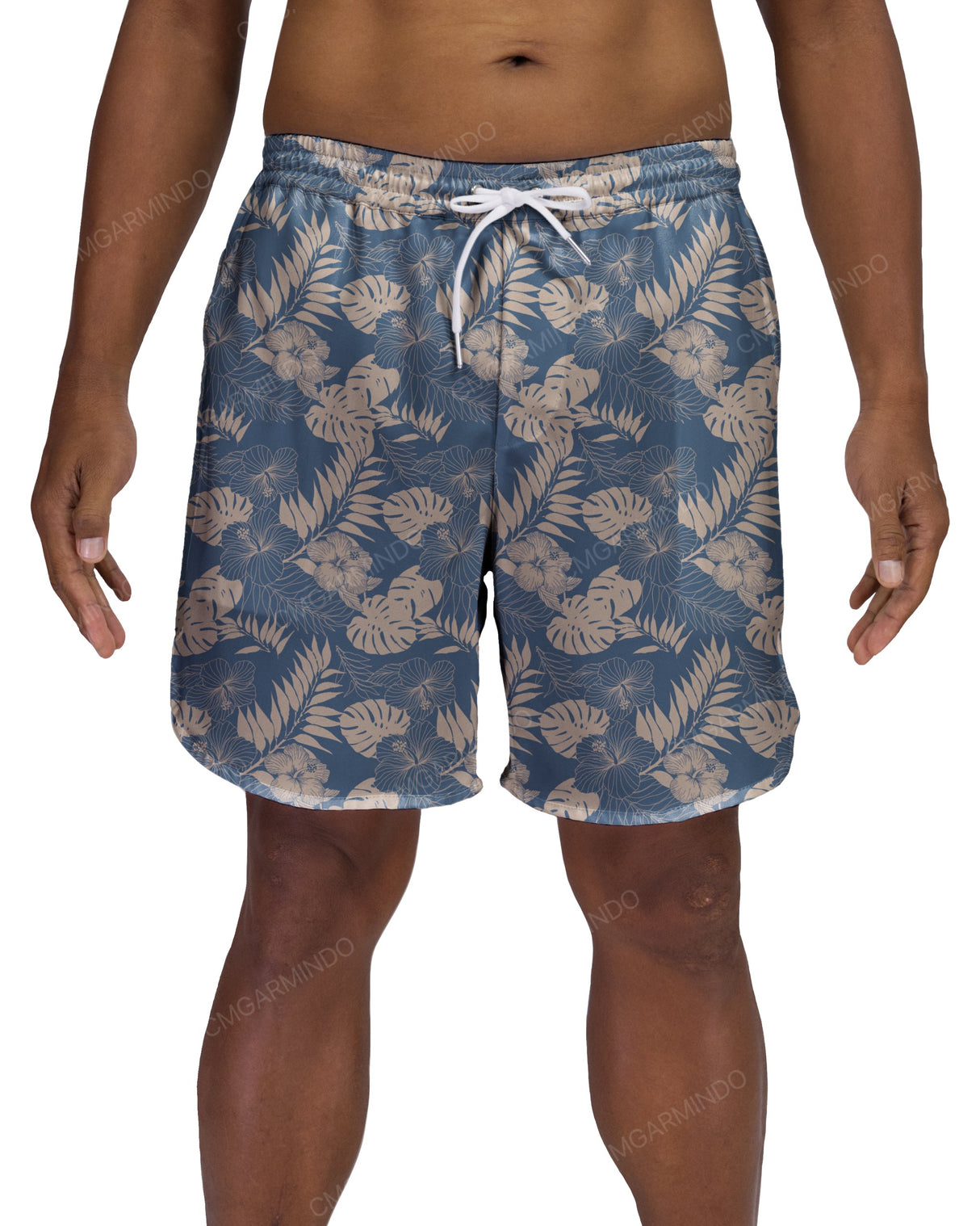 17" Elastic Waist Dolphin Hem Swimshorts
