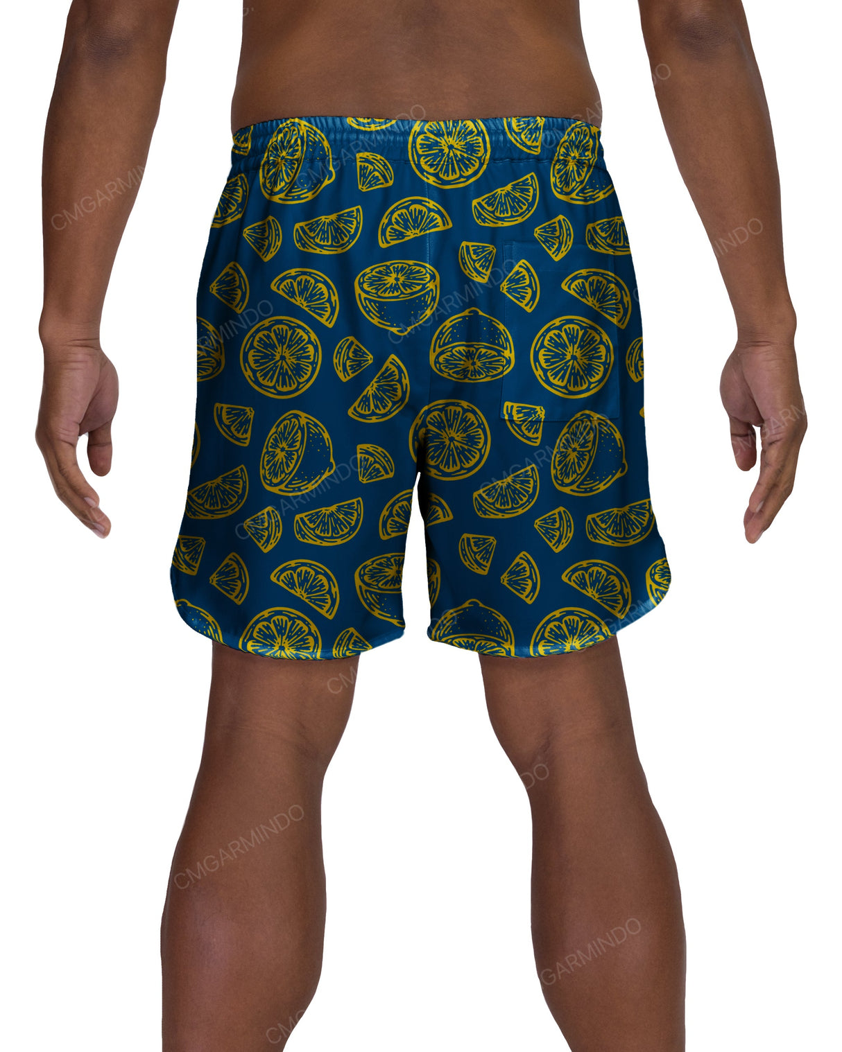17" Elastic Waist Dolphin Hem Swimshorts