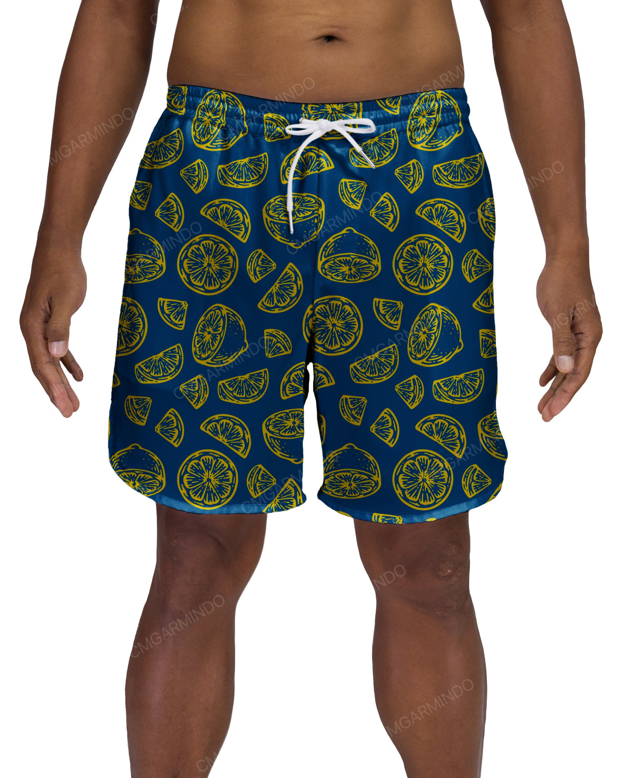 17" Elastic Waist Dolphin Hem Swimshorts