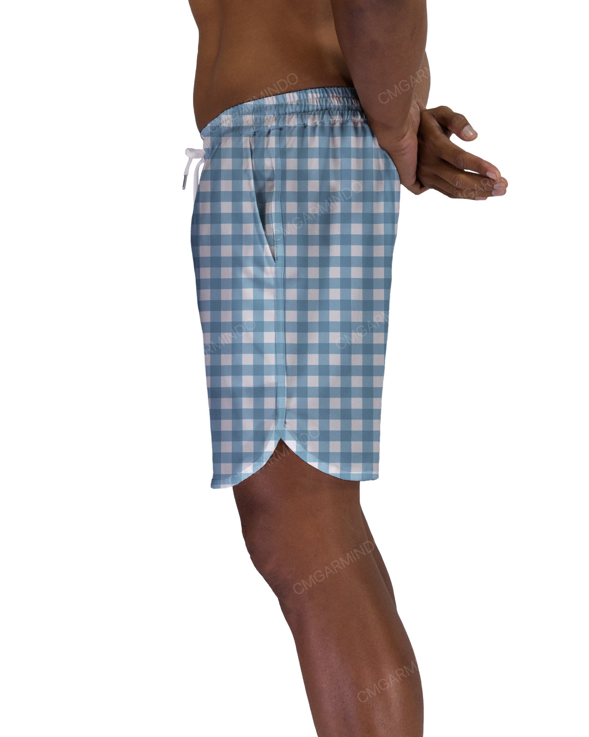 17" Elastic Waist Dolphin Hem Swimshorts