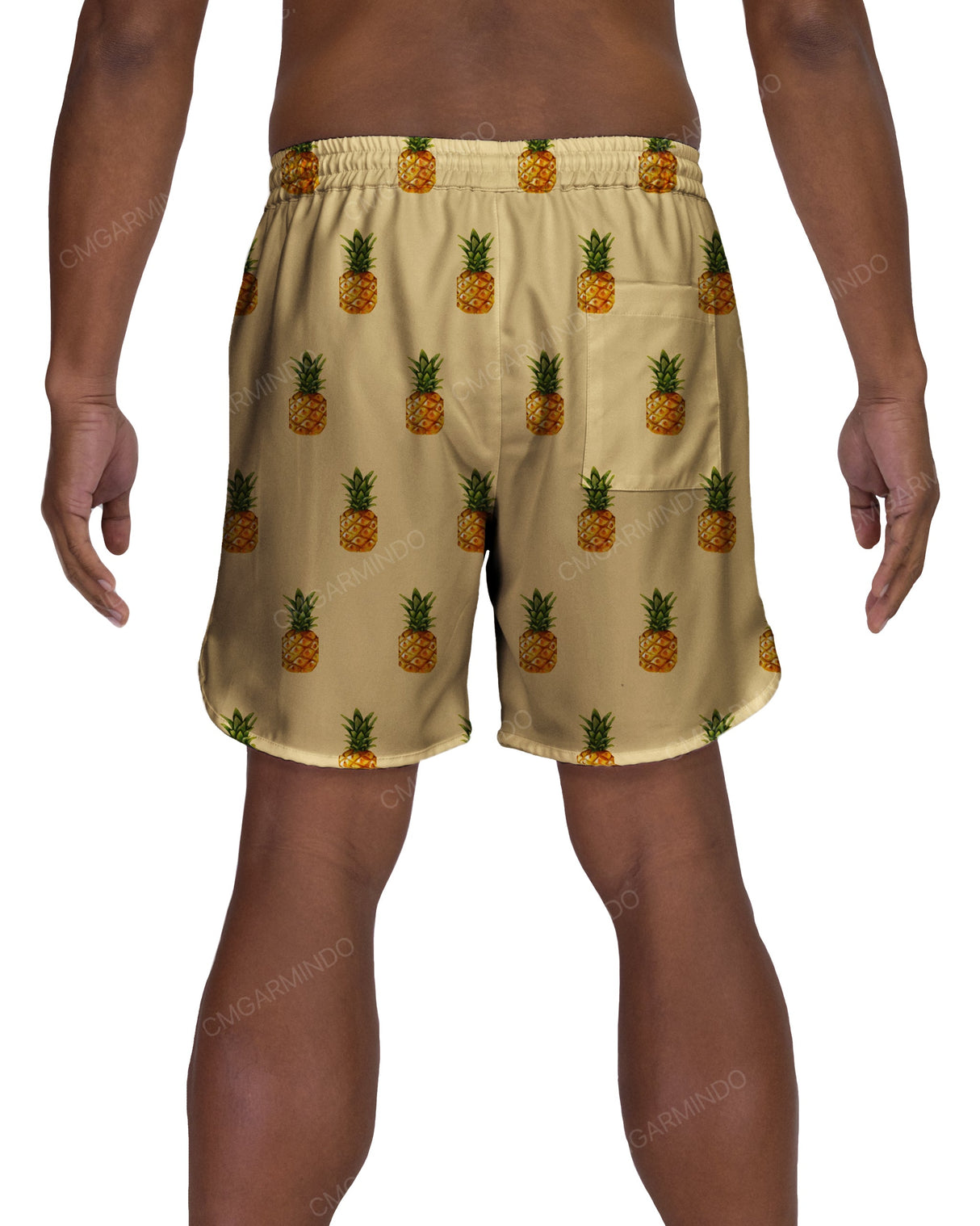 17" Elastic Waist Dolphin Hem Swimshorts