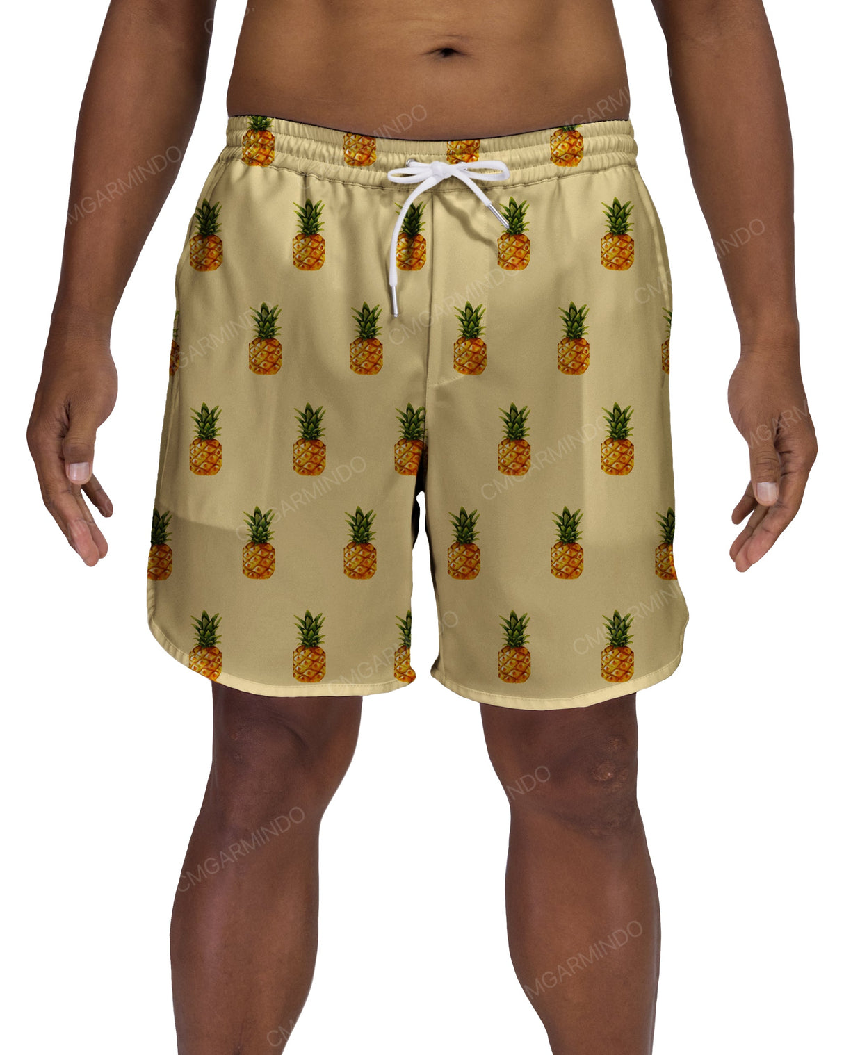17" Elastic Waist Dolphin Hem Swimshorts