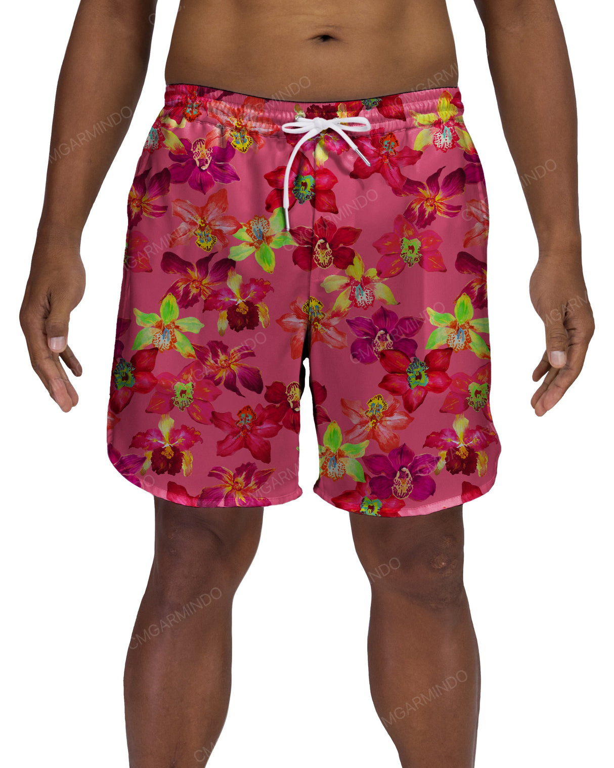 17" Elastic Waist Dolphin Hem Swimshorts