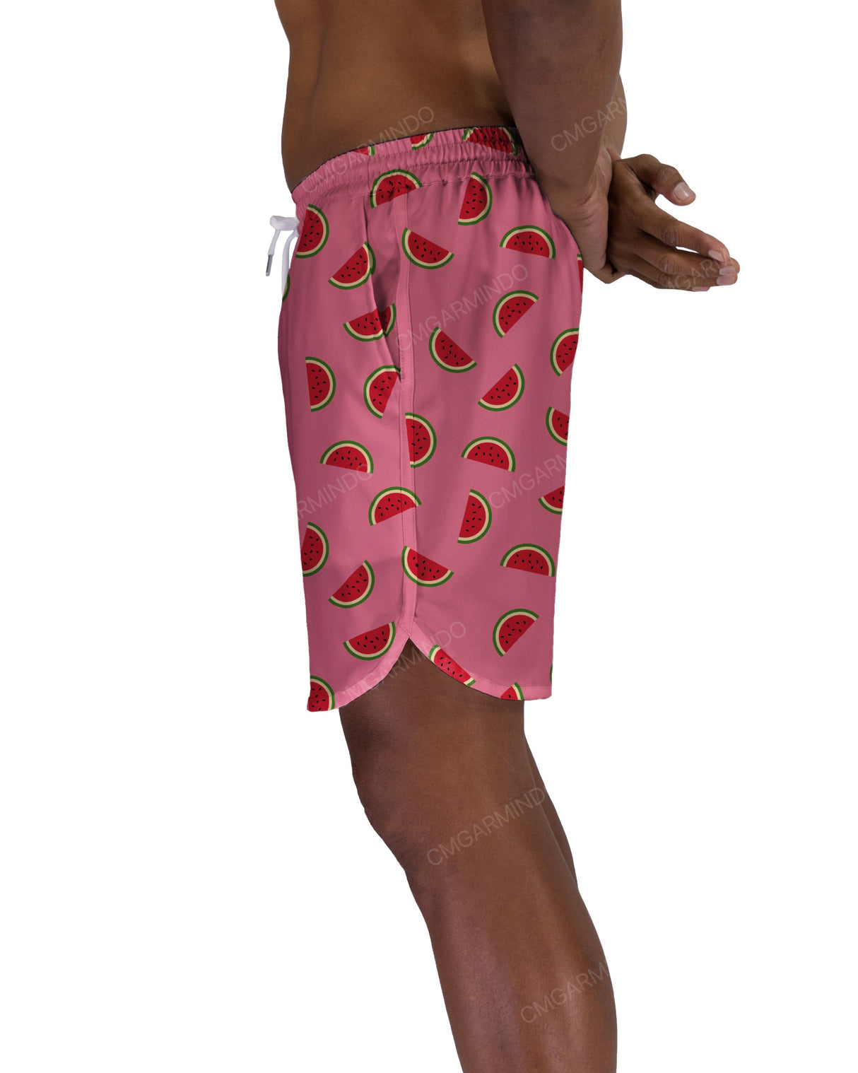 17" Elastic Waist Dolphin Hem Swimshorts
