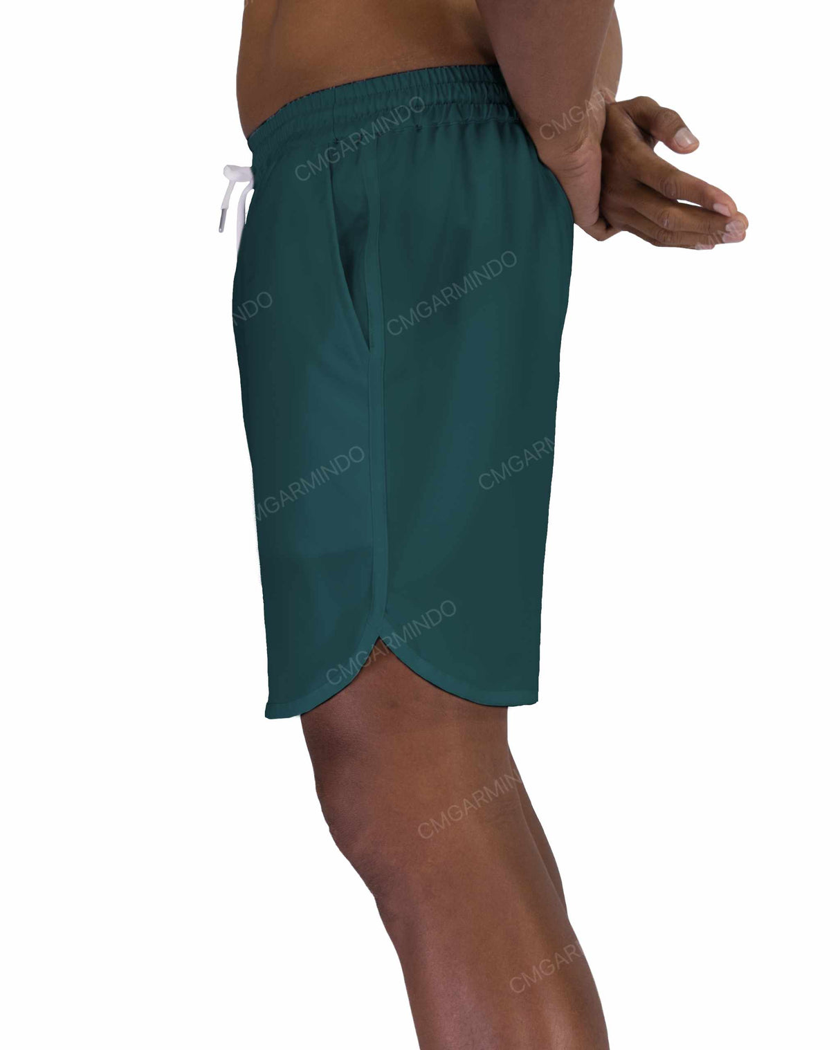 17" Elastic Waist Dolphin Hem Swimshorts