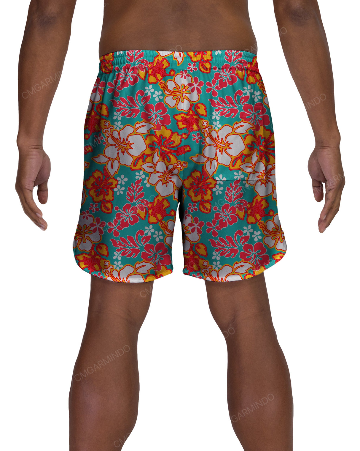 17" Elastic Waist Dolphin Hem Swimshorts