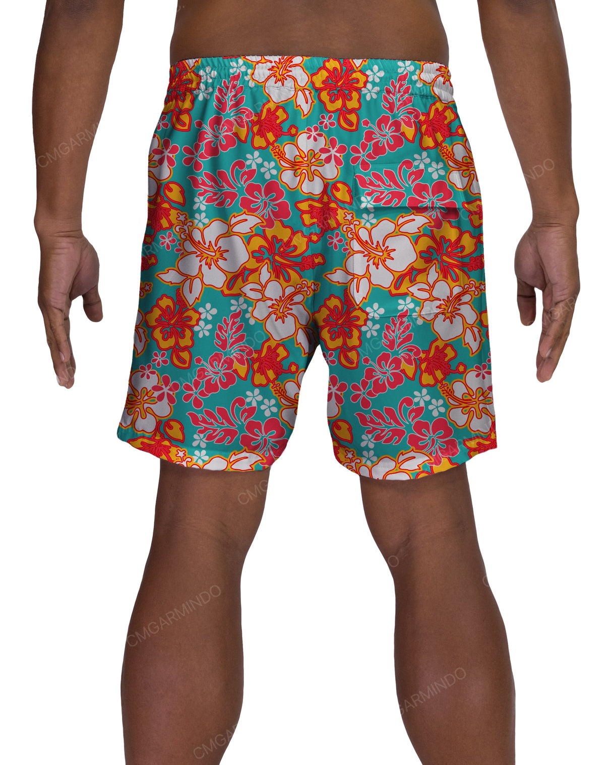 17" Elastic Waist Side Panel Swimshorts