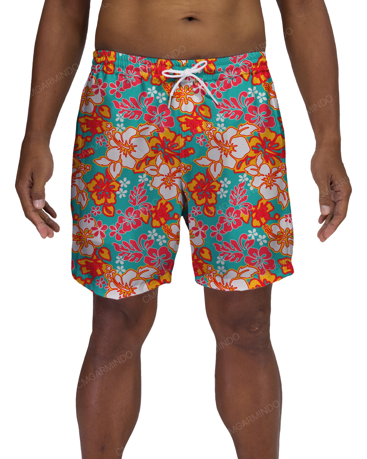 17" Elastic Waist Side Panel Swimshorts