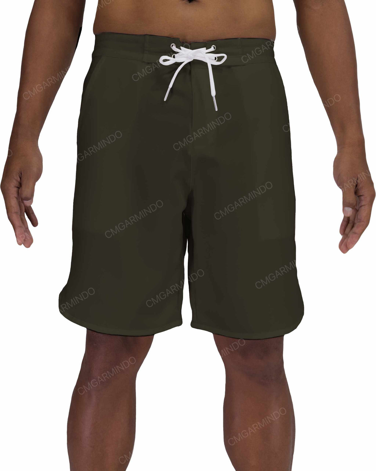 19" Fixed Waist Dolphin Hem Boardshorts