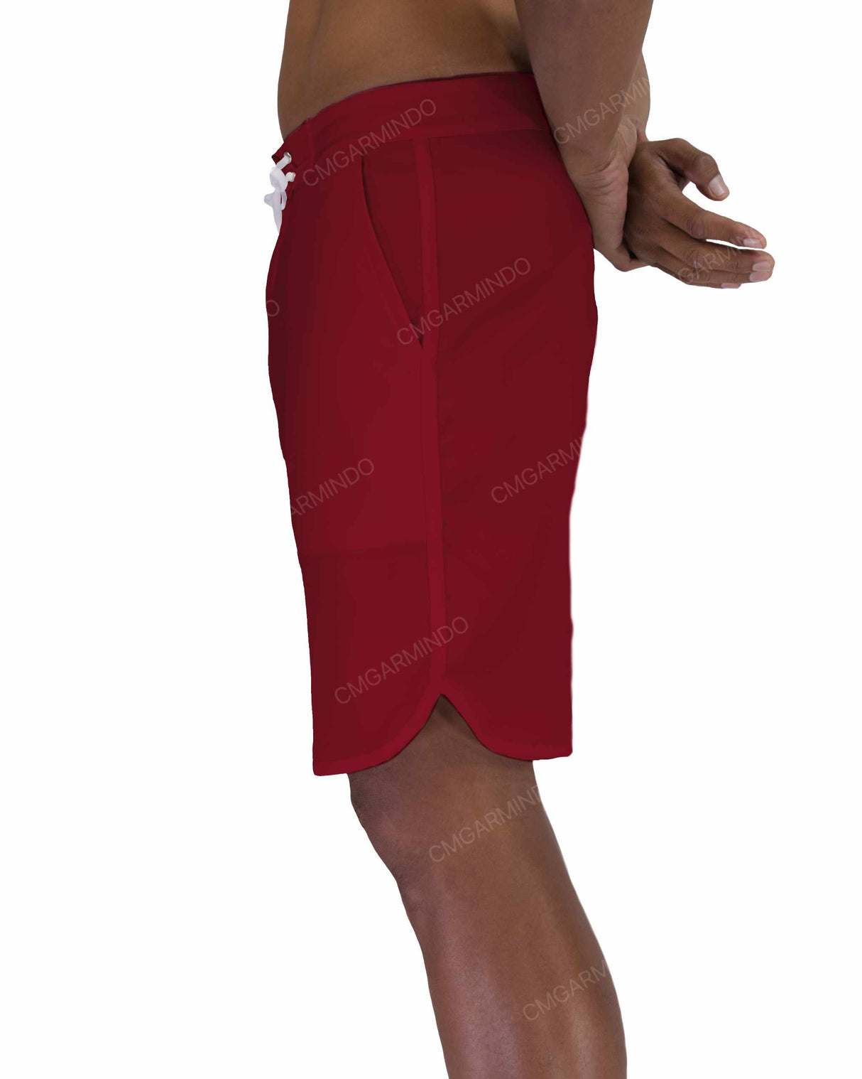 19" Fixed Waist Dolphin Hem Boardshorts