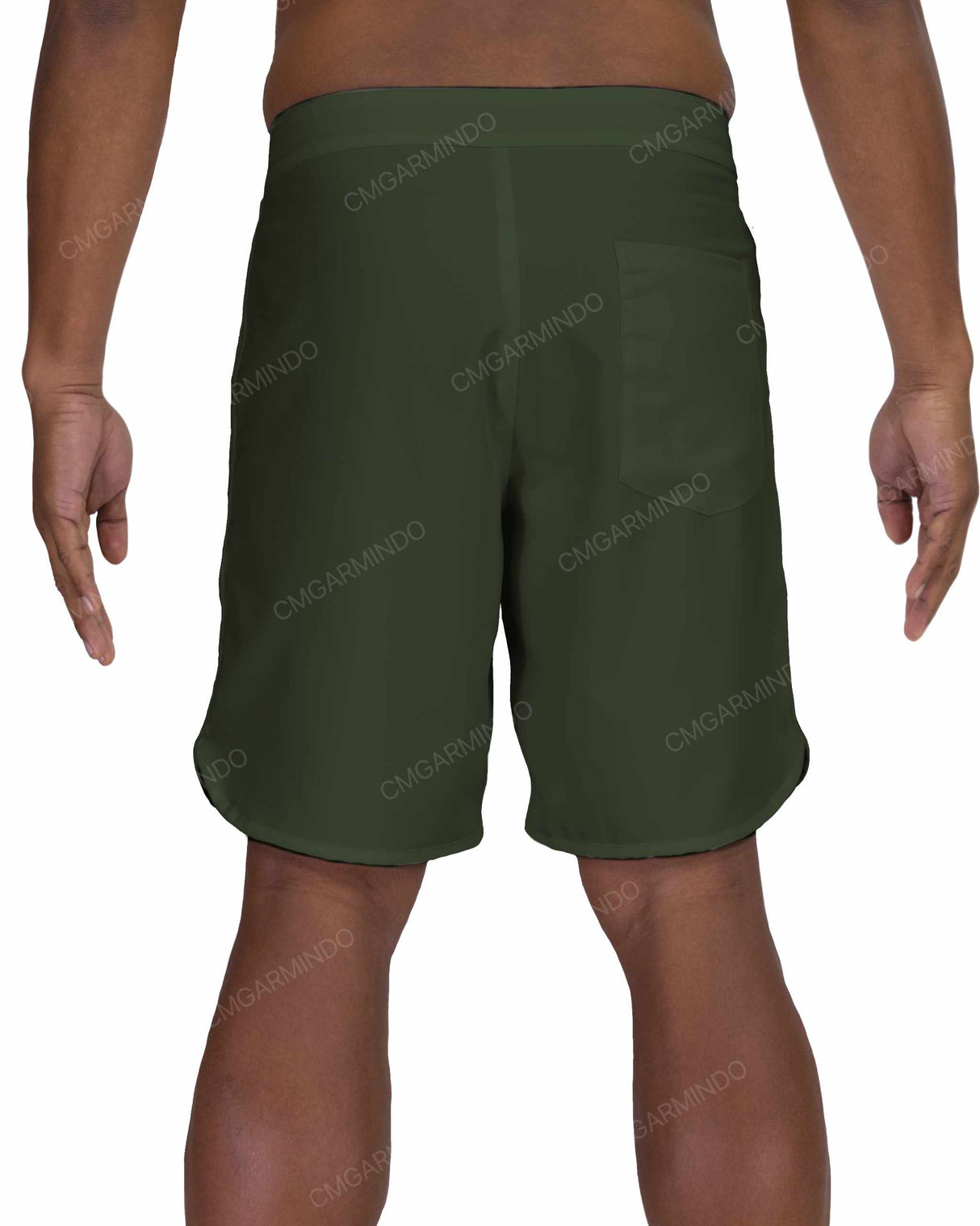 19" Fixed Waist Dolphin Hem Boardshorts