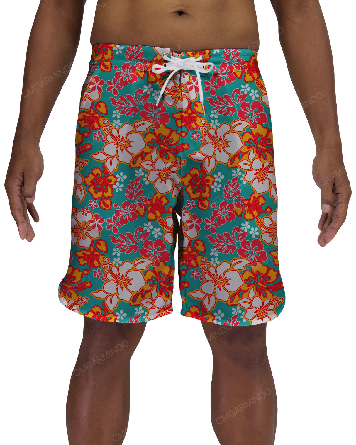 19" Fixed Waist Dolphin Hem Boardshorts