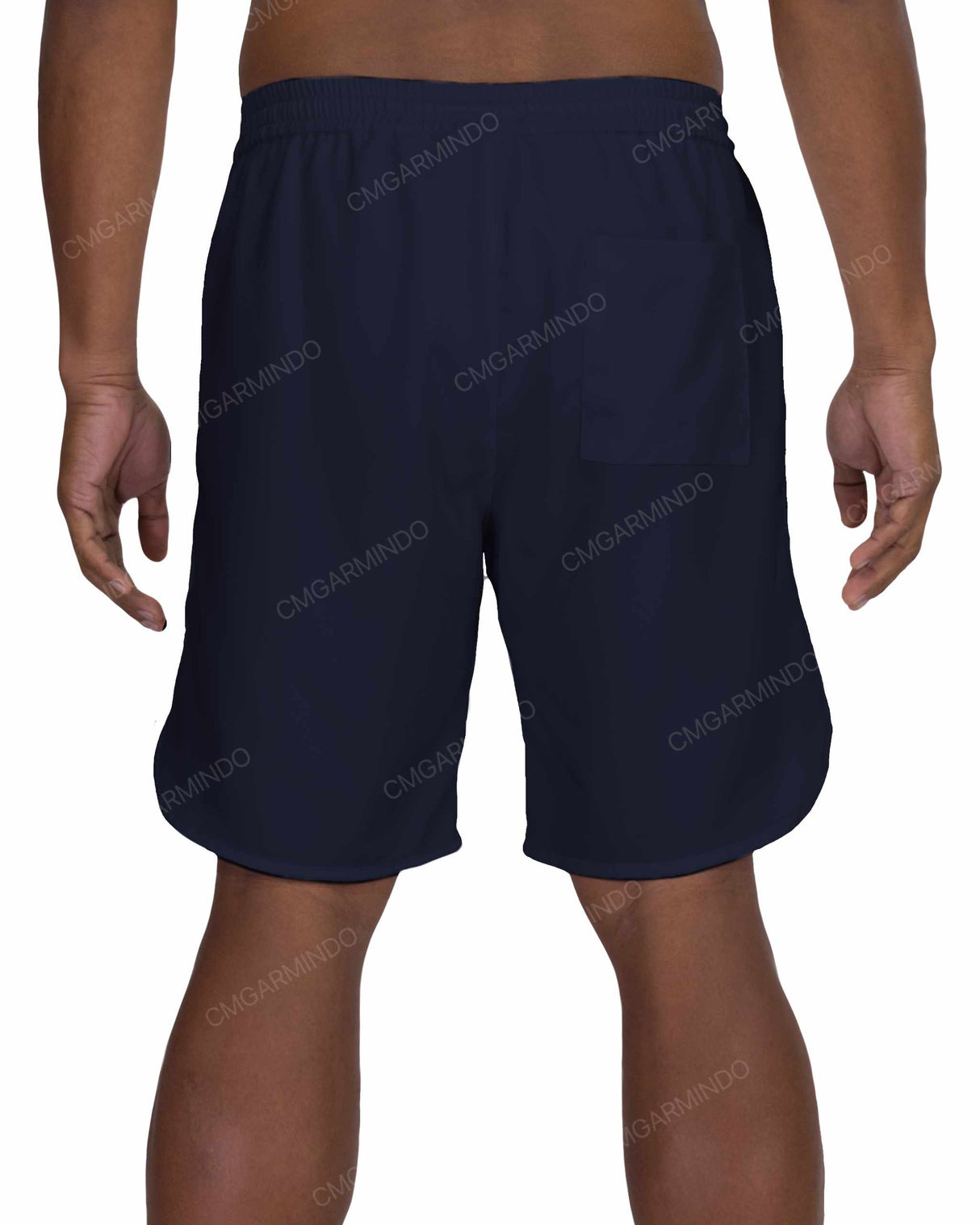 19" Elastic Waist Dolphin Hem Swimshorts