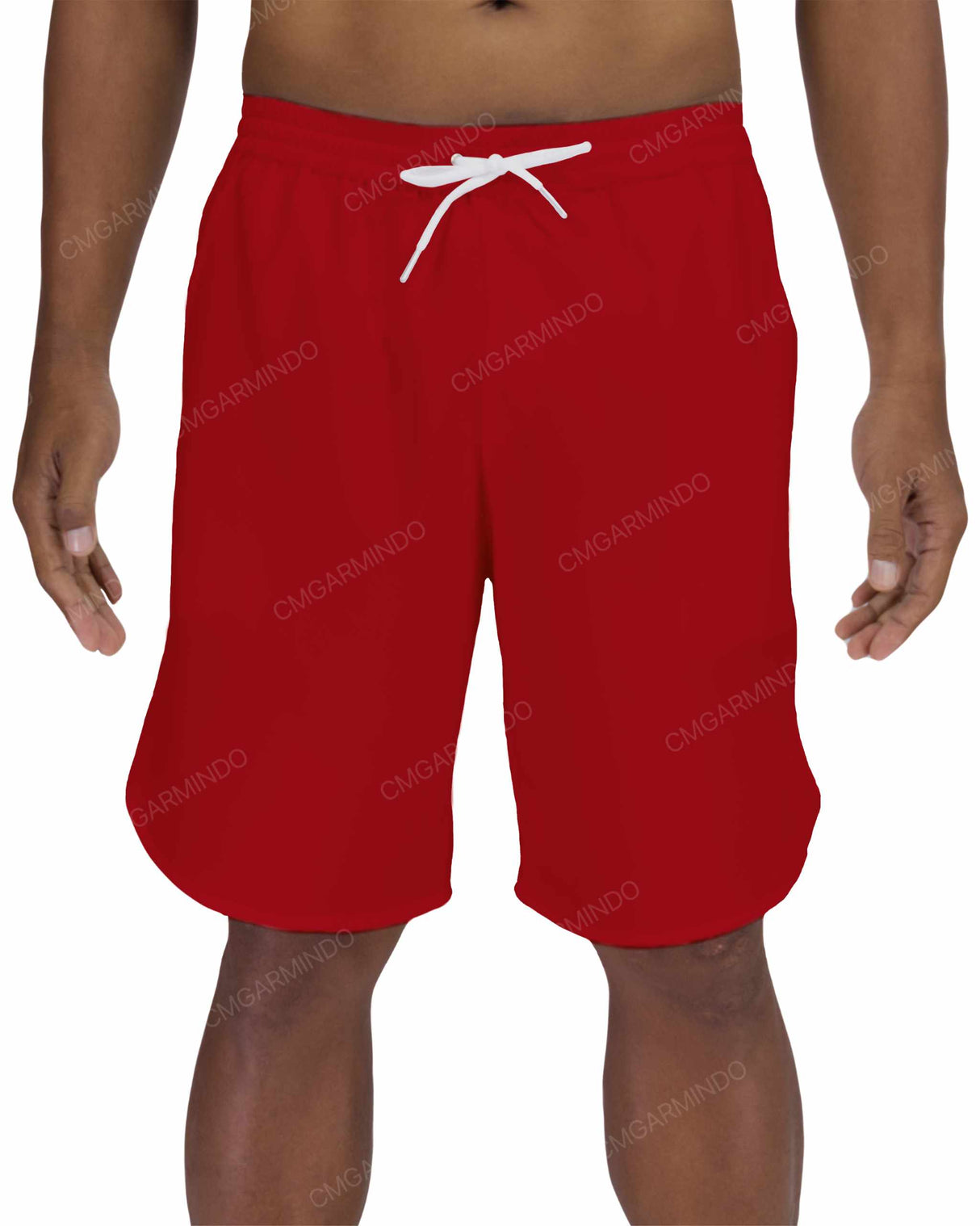 19" Elastic Waist Dolphin Hem Swimshorts